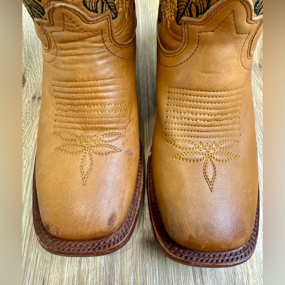 Rock‘EM Sunflower Square Toe Cowgirl Boot - Honey Size 7.5 EUC - Picture 5 of 9